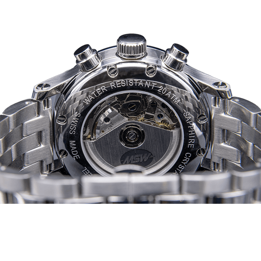 Flanker - W01 - bracelet métal 5 maillons - MSW My Swiss Watch