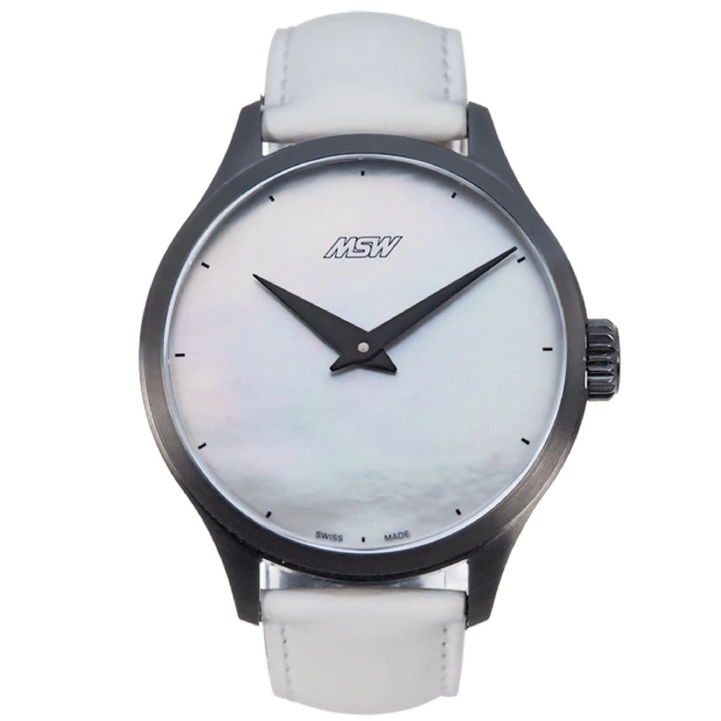 White mother-of-pearl - white strap