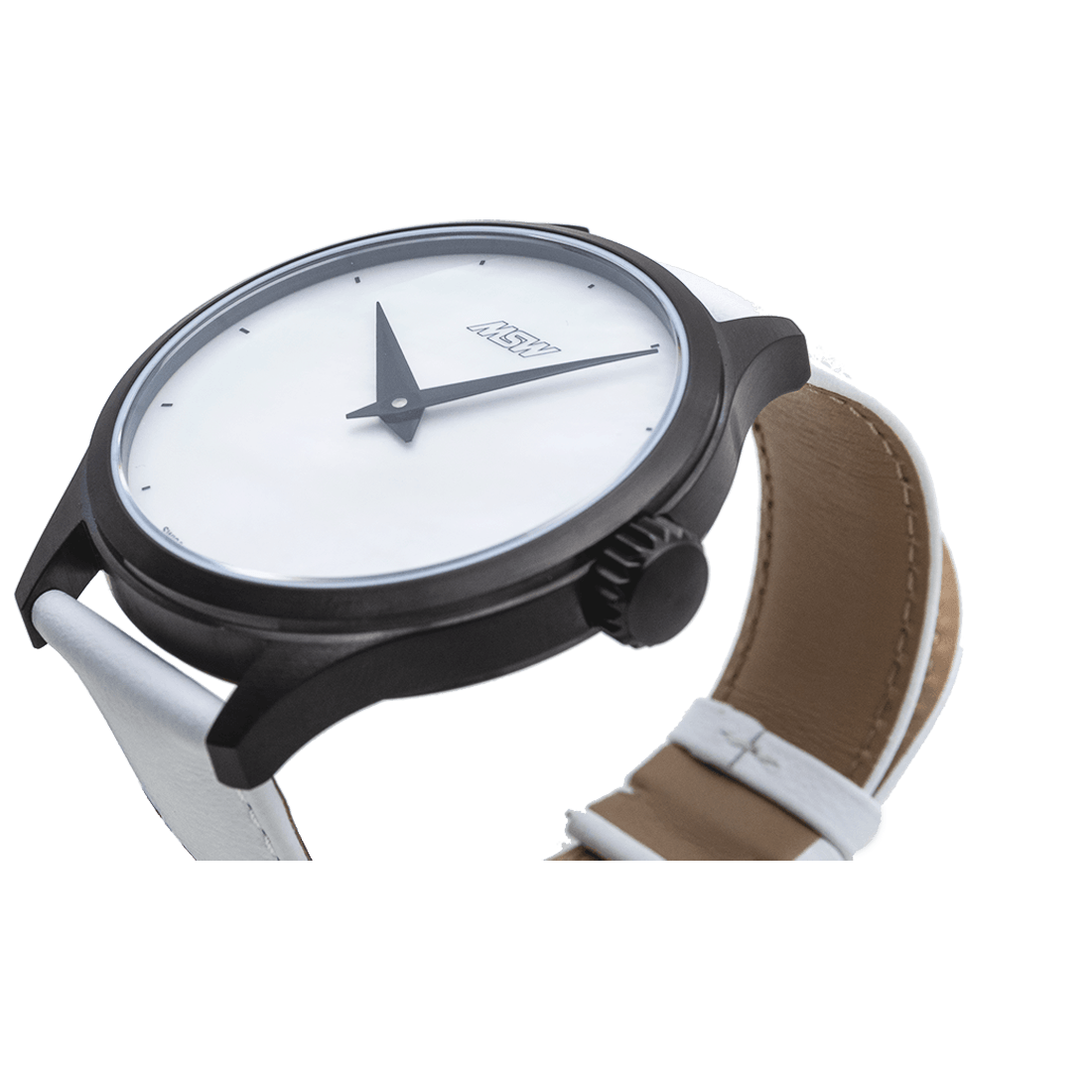 Nacre blanche - bracelet blanc - MSW My Swiss Watch