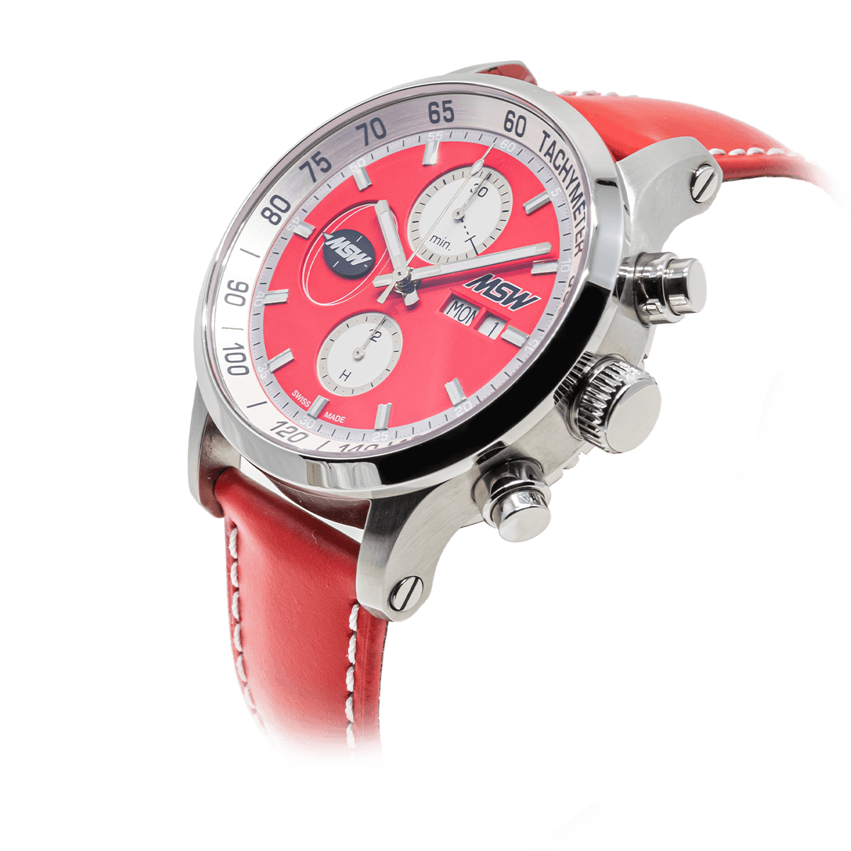 Flanker - Sport - rouge - MSW My Swiss Watch