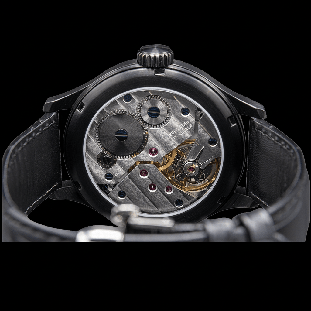 
                  
                    MSW Pure Design – Montre Full Black Boîtier Noir Cadran Noir Cuir Croco - MSW My Swiss Watch
                  
                