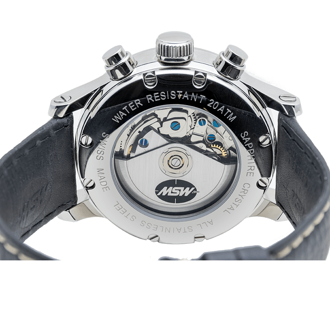 
                  
                    Flanker - W01 - bracelet cuir noir - MSW My Swiss Watch
                  
                