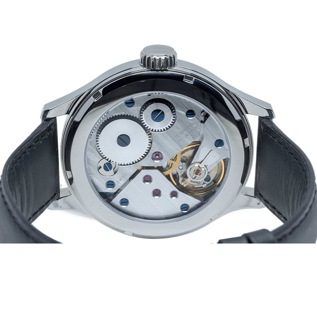 
                  
                    Grandad's line, silver, cuir aspect Croco - MSW My Swiss Watch
                  
                